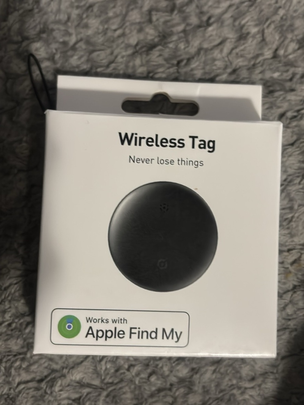Wireless Tag - Black Apple Find My Compatible GPS